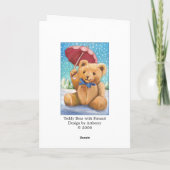 パラソルクリスマスを迎えたテディベア シーズンカード (裏面)