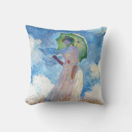 パラソルクロード・モネを持つ女性 クッション