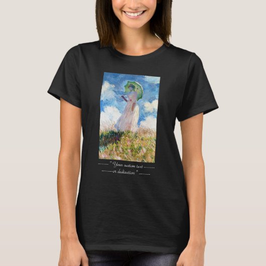 パラソルクロード・モネを持つ女性 Tシャツ (正面)