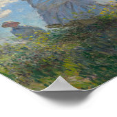 パラソルフランスのモネを持つ印象派の女性 ポスター (角)