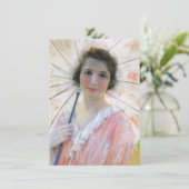 パラソル付きピンクのドレスを着た女性(ロバート・リード) カード (スタンド正面)