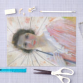 パラソル付きピンクのドレスを着た女性（ロバート・リード） 薄葉紙 (クラフト)