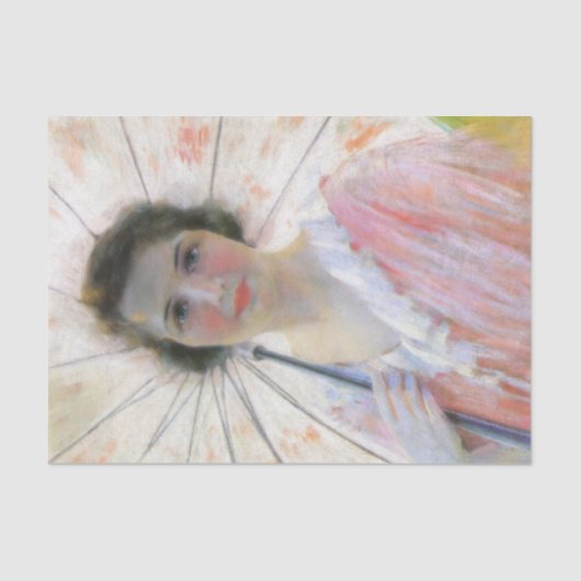 パラソル付きピンクのドレスを着た女性（ロバート・リード） 薄葉紙 (正面)