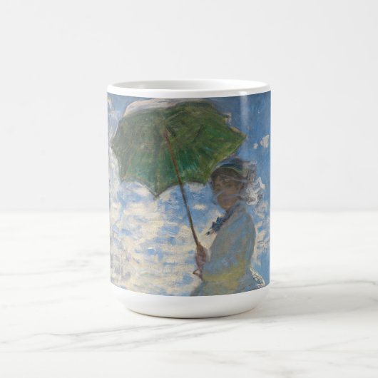 パラソル絵画を持つクロード・モネの女性 コーヒーマグカップ (中央)