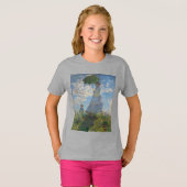パラソル1875年を持つクロード・モネの女性 Tシャツ (正面フル)