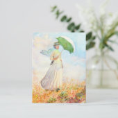 パラソル・クロード・モネを持つ女性 ポストカード (スタンド正面)