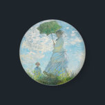 パラソル・クロード・モネを持つ女性 マグネット<br><div class="desc">パラソルを持つ女性 – マダム・モネと彼女の息子。クロード・モネ。1875.パブリックドメインにおける有名な芸術作品の複製。</div>