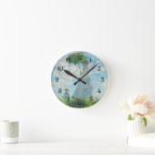 パラソル・クロード・モネを持つ女性 ラウンド壁時計 (ホーム)