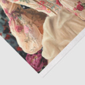 パラソル、鳥、フローラ、ランタンアートを持つ女性 薄葉紙 (詳細)