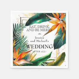 パラダイスおもしろいブリスの鳥 スタンダードカクテルナプキン