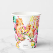 パラダイスお洒落キャンディランド誕生日 紙コップ (正面)