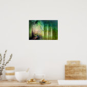 パラダイスかわいらしピーコックフォレストのグリーンゲイトオブザダイスピーコックフォレスト ポスター (キッチン)