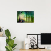 パラダイスかわいらしピーコックフォレストのグリーンゲイトオブザダイスピーコックフォレスト ポスター (ホームオフィス)