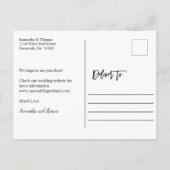 パラダイスでの結婚式 Save the Date 案内ポストカード (裏面)