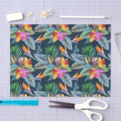 パラダイスとランの熱帯鳥 薄葉紙 (クラフト)