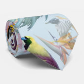 パラダイスと花の珍しい鳥水彩色 ネクタイ (ロール)