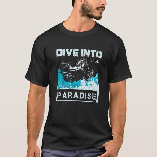 パラダイスに飛び込む Tシャツ (正面)