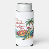 パラダイスのクリスマスカメ スリム缶クーラー (Seltzer正面)