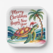 パラダイスのクリスマスカメ ペーパープレート (正面)