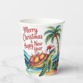 パラダイスのクリスマスカメ 紙コップ (裏面)