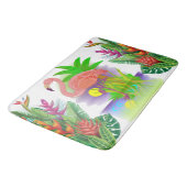 パラダイスのピンクのフラミンゴ バスマット (アングル)