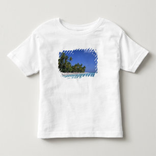 パラダイスのヤシの木のあるビーチ, モルディブ トドラーTシャツ