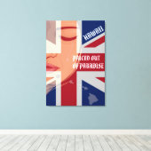 パラダイスの価格アウト泣き叫びWAHINE HIIslandsFlag キャンバスプリント (インサイチュ (ウッドフロア))