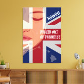 パラダイスの価格アウト泣き叫びWAHINE HIIslandsFlag キャンバスプリント (インサイチュ (リビング))