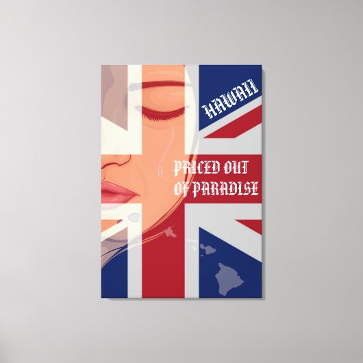 パラダイスの価格アウト泣き叫びWAHINE HIIslandsFlag キャンバスプリント (正面)