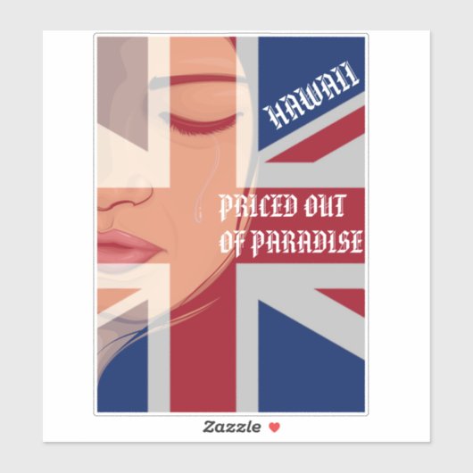 パラダイスの価格アウト – 泣き叫びワヒネHIフラグ シール (シート)