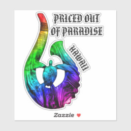 パラダイスの価格アウトHIホヌトライバルフックレインボー シール