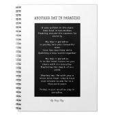 パラダイスの別の日の白黒のノート ノートブック (正面)