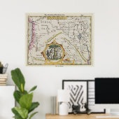 パラダイスの古代地図 ポスター (ホームオフィス)