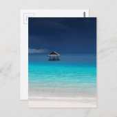 パラダイスの熱帯島の白い砂のビーチ ポストカード (正面/裏面)