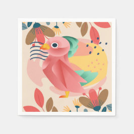 パラダイスの熱帯性鳴鳥 スタンダードカクテルナプキン