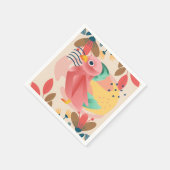 パラダイスの熱帯性鳴鳥 スタンダードカクテルナプキン (角)