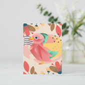 パラダイスの熱帯性鳴鳥 ポストカード (スタンド正面)