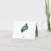 パラダイスの蝶/トロピカルターコイズスプラッシュ サンキューカード (裏面)