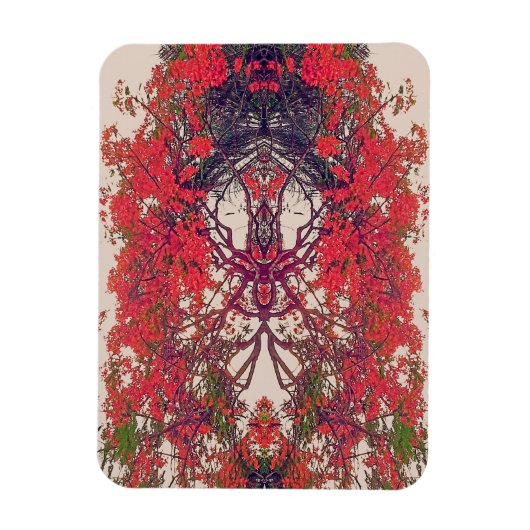 パラダイスの赤い鳥 マグネット (縦)