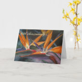 パラダイスの鳥と60周年記念カード カード (黄色い花)