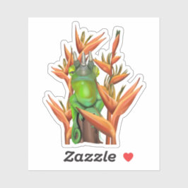 パラダイスの鳥の中のジャクソンのカメレオン シール