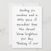 パラダイスの鳥の植物葉書 サンキューカード (裏面)