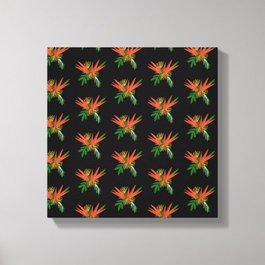 パラダイスの鳥の水色トロピックイ結婚ンク キャンバスプリント (正面)