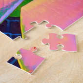 パラダイスの鳥の熱帯の花に挑戦 ジグソーパズル (側面)