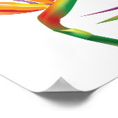 パラダイスの鳥トロピカルフラワーパーティーバナー ポスター (角)