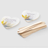 パラダイスの鳥ハート形の結婚扇風機 ハンドファン (組立なし)