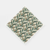 パラダイスの鳥ボタニカルパターンのデコパージュ スタンダードランチョンナプキン (角)