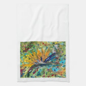 パラダイスの鳥抽象芸術ティータオル キッチンタオル (縦)