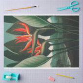 パラダイスの鳥熱帯花の切り離し 薄葉紙 (クラフト)