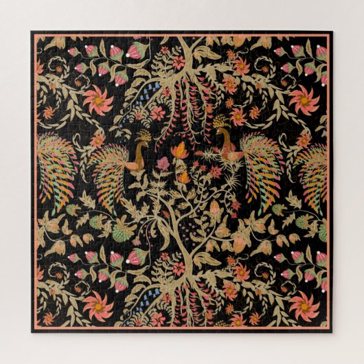 パラダイスの鳥,イラストレーション,庭,ヴィンテージ ジグソーパズル (縦)